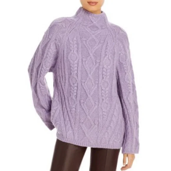 NWT Vince. Aran Mock Neck Sweater - Picture 4 of 10